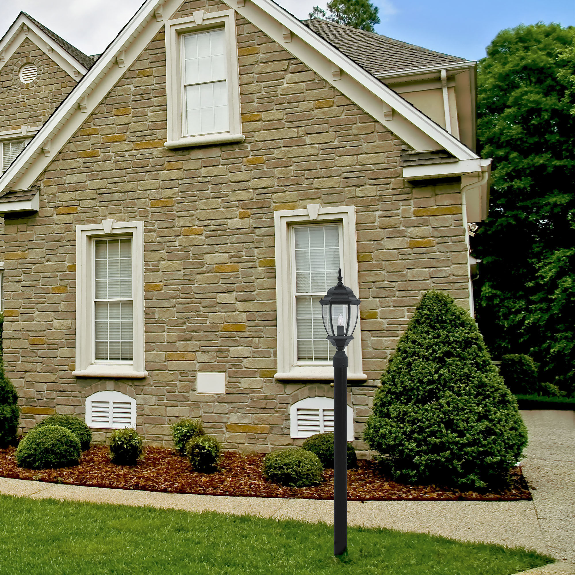 Tiverton 1 Light 22 inch Black Outdoor Post Lantern